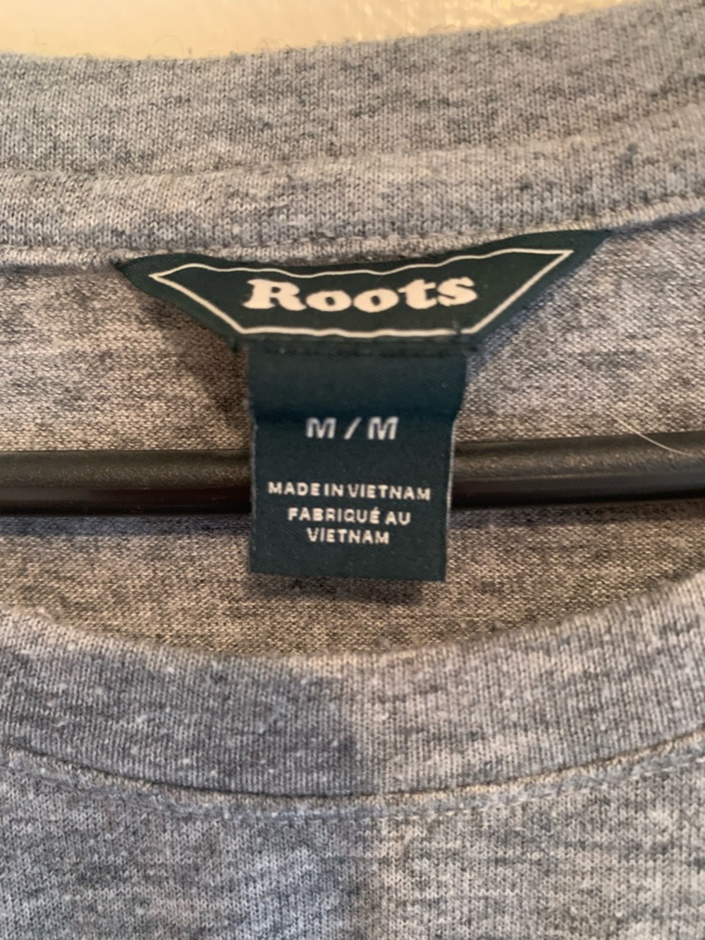 Roots Salt and Pepper Grey Long Sleeve Crewneck  Tshirt SZ Medium - Picture 2 of 6